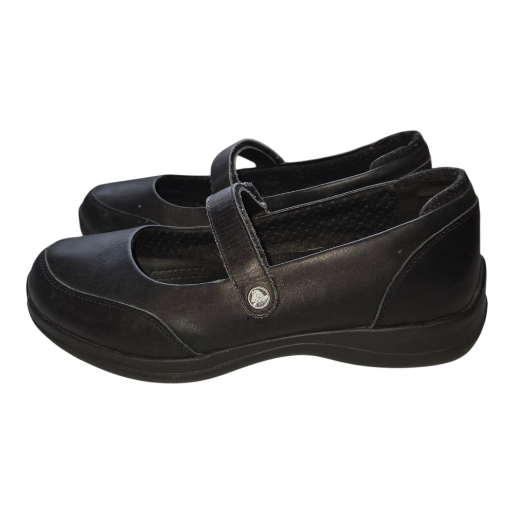 CROCS Black leather Mary Jane Women's Shoes